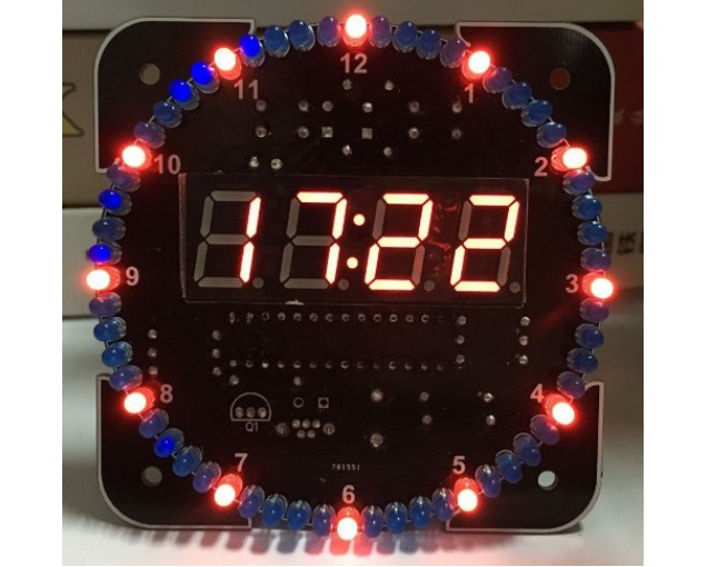 Đồng hồ led tròn, thời gian, nhiệt độ T55